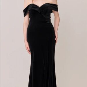 Revelry Bardot Velvet Gown